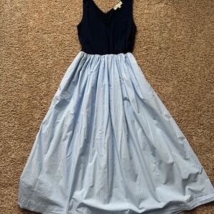 LOFT tank style dress, blue. Size 6. Like new.